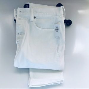 Gap High Rise Button Fly Cigarette Jeans NWT White